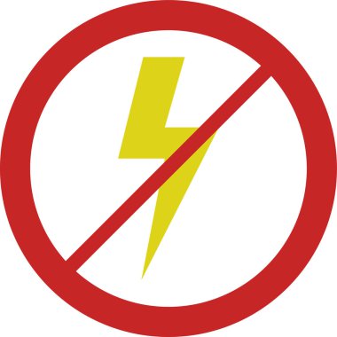 Elektrik yok. vektör illüstrasyonu