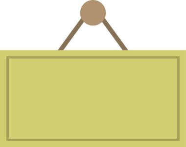 Kahverengi boş tahta masa ve beyaz bir bez. vektör illüstrasyonu.