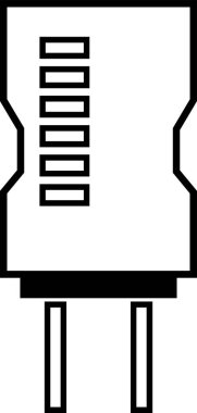 Bilgisayar izleme teknolojisi simgesi ana hat biçiminde