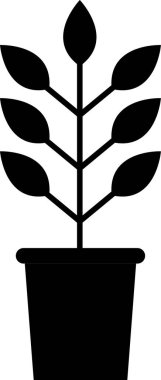 çiçek saksısı vektör illüstrasyonu