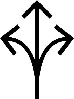 ok yönleri simgeyi ana hat biçiminde taşı