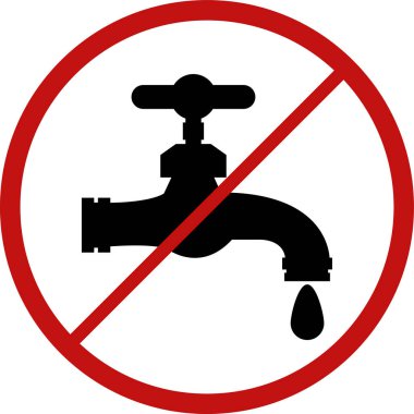 Musluk tabelası. vektör illüstrasyonu