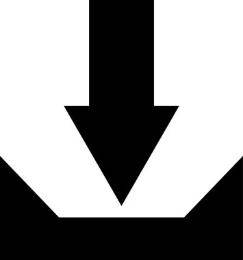 aşağı ok simgesi, düz tasarım