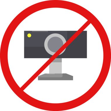 CCTV kamera vektör simgesini durdur