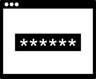 parola ikonu vektör illüstrasyonu