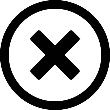 çapraz simge vektör illüstrasyonu