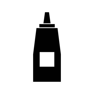 Ketçap şişesi vektör simgesi basit bir şekilde gösterilsin