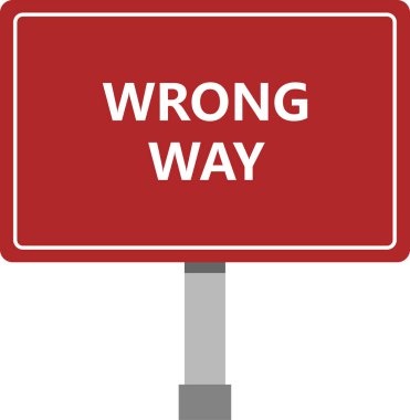 Yol işareti yanlış yönde kullanılır.