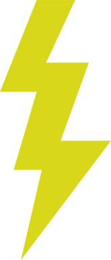 Şimşek düz simgesi, vektör illüstrasyonu