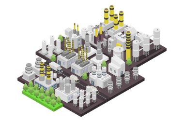 izometrik şehir, vektör tasarımı