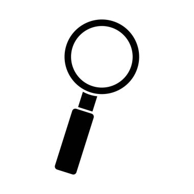 Beyaz arka plan üzerinde büyüteç simgesini