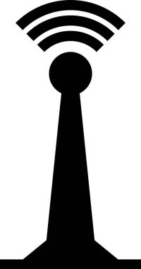 Anten simgesi. düz dizayn