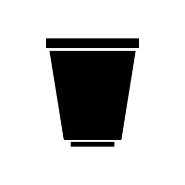 Çöp kutusu simgesi. Düz dizayn. vektör 10