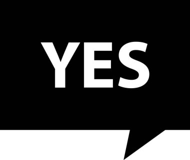 evet kelime vektör simgesi