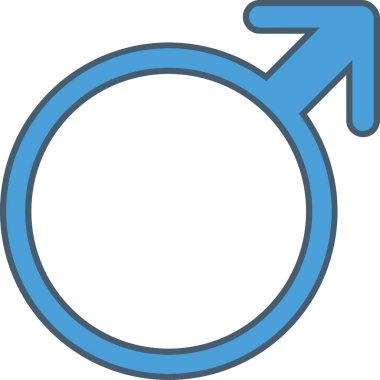 erkek işaret simgesi vektör illüstrasyonu