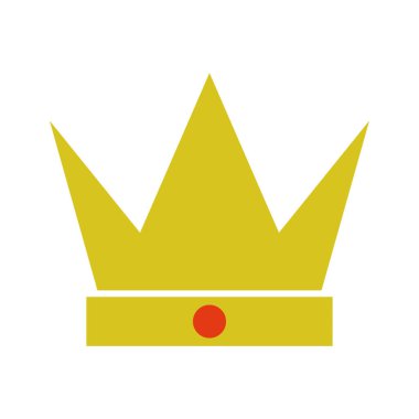 Altın taç simgesi izole edildi