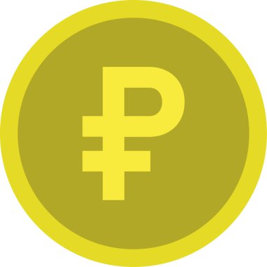 Doldurulmuş para birimi ble ble simgesi - taslak biçimi