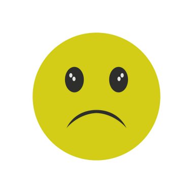 hüzünlü ifade vektör illüstrasyonu.