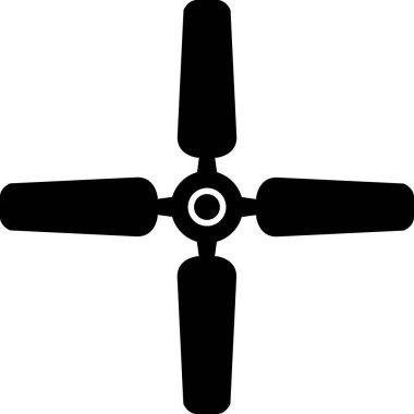 Pervane simgesi beyaza izole edildi