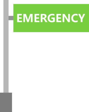 acil düz vektör simgesi