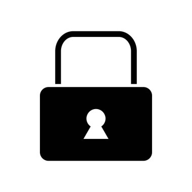 vektör düz simgesini kilitle