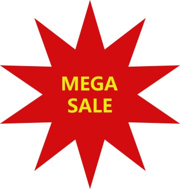 Mega satış afiş tasarım şablonu