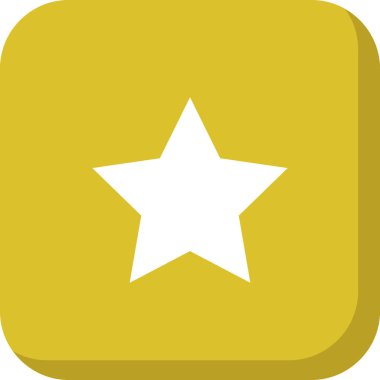 Beyaz arkaplanda yıldız düğmesi. Vektör çizimi. yıldız simgesi.