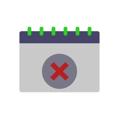 Düz tasarım simge takvim