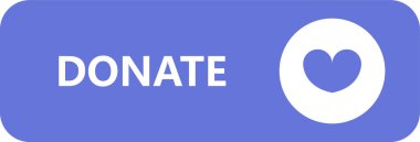 Kalp ile basit vektör bağışı düğmesi