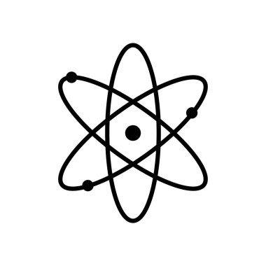 atom ikonu vektörü. atom sembolü.