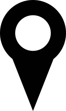 konum haritası pin simgesi katı biçiminde