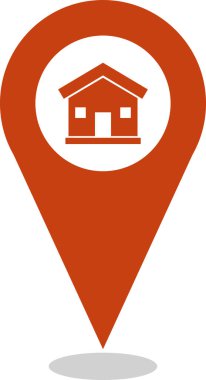 Harita işaretçi ev simgesini