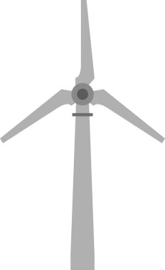 Siyah monokrom tarzında türbin simgesi beyaz arkaplanda izole. eko sembolü vektör illüstrasyonu.