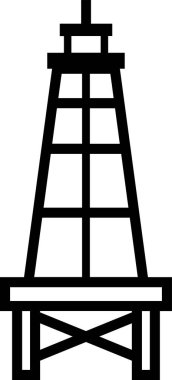 Kule simgesi. Kule vektör simgesi web için basit örnek