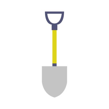 Beyaz arka plan üzerinde kürek simgesi