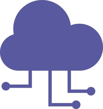 Bulut hesaplama teknolojisi simgesi - taslak biçimi