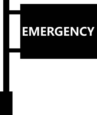 acil işaret simgesi, vektör illüstrasyonu