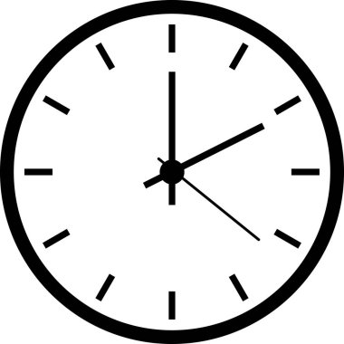 saat zaman simgesi ana hat biçiminde