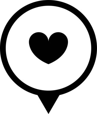 Kalp. Web simgesi basit illüstrasyon