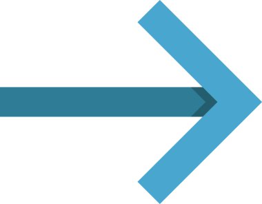 Sol aşağı vektör simgesi ok. biçim düz simge sembolü, mavi renk, beyaz arkaplan.