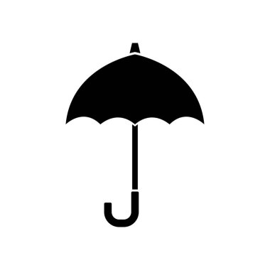 Web ve mobil uygulaması tasarımı, şemsiye logo kavramı için beyaz arka plan üzerinde izole şemsiye simge vektör