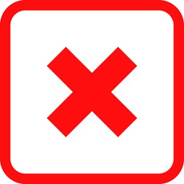 çapraz işaret simgesi, vektör illüstrasyonu
