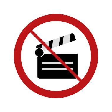 Kamera simgesi yok. Web için basit sinema vektör simgeleri çizimi