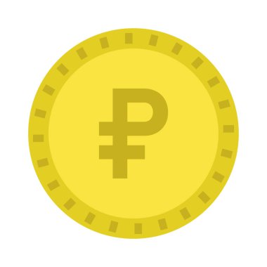 bir arkaplanda izole edilmiş ruble simgesi. para birimi sembolü