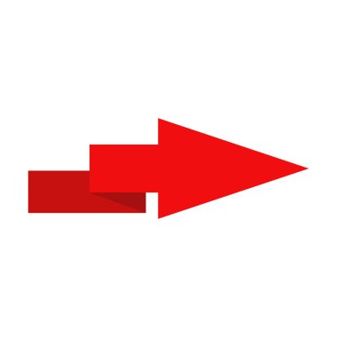 ok simgesi vektör sembolü izole edildi