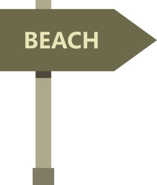 Plaj simgesi gri arka planda izole edilmiş düz moda. Web sitenizin logosu için deniz ve okyanus sembolü tasarımı, uygulama, ui, vektör illüstrasyonu