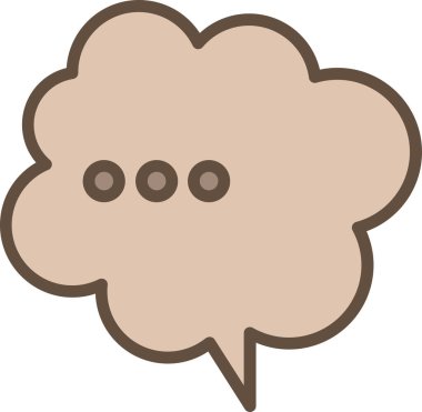 düşünce kabarcığı çizgi film vektör çizimi