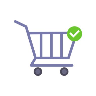 İşaretli alışveriş arabası