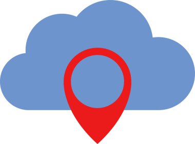 Bulut konumu pin simgesi - taslak biçimi