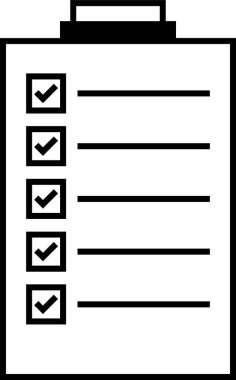 Kontrol listesi. Web simgesi vektör illüstrasyonu